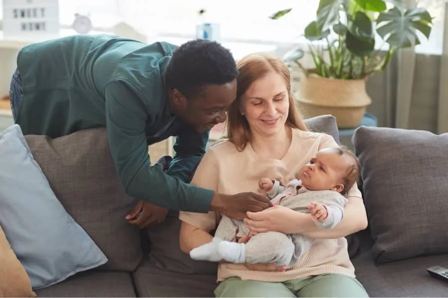 parents with baby